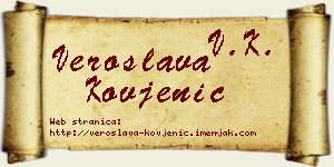 Veroslava Kovjenić vizit kartica